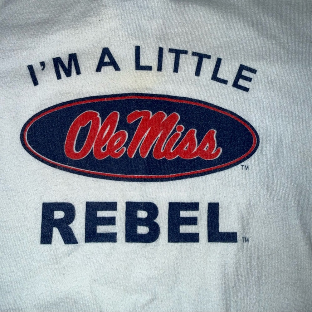 Ole Miss Rebels Baby Boys Girls Size 6 months Bodysuit Softy by Rabbit Skins - Picture 2 of 4